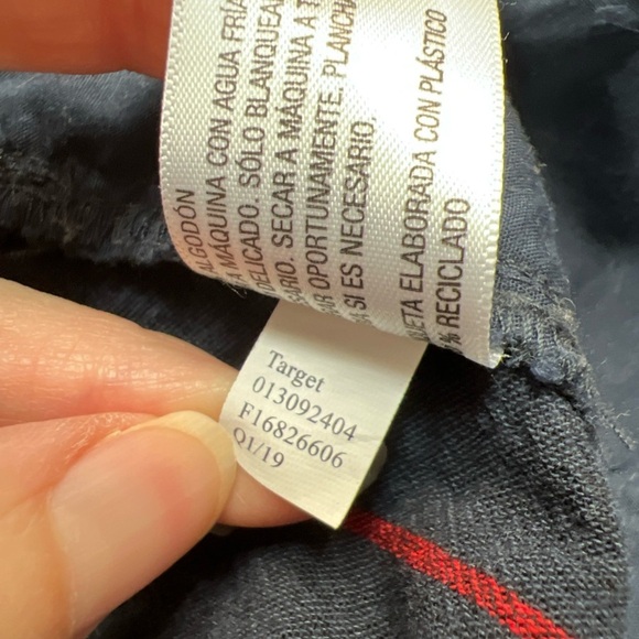 Universal Thread Navy Pinstriped Wide Leg Sleeveless Jumpsuit - Picture 9 of 9